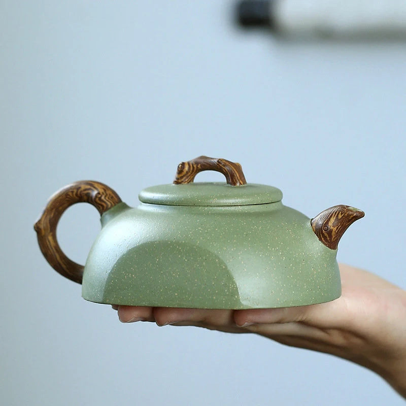 180ml Authentic Yixing Purple Clay Teapots Famous Handmade Tea Pot Raw Ore Bean Green Sand Kettle Chinese Zisha Tea Set Teaware