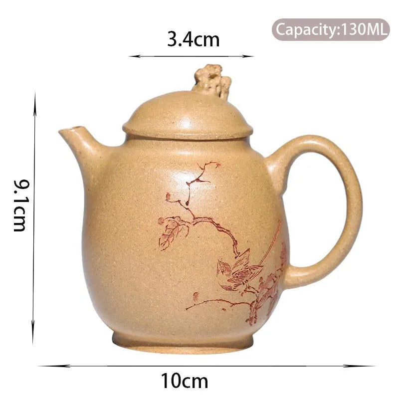 180ml Chinese Yixing Famous Artists Purple Clay Teapots Handmade Tea Pot Raw Ore Grey Section Mud Kettle Zisha Tea Set Teaware