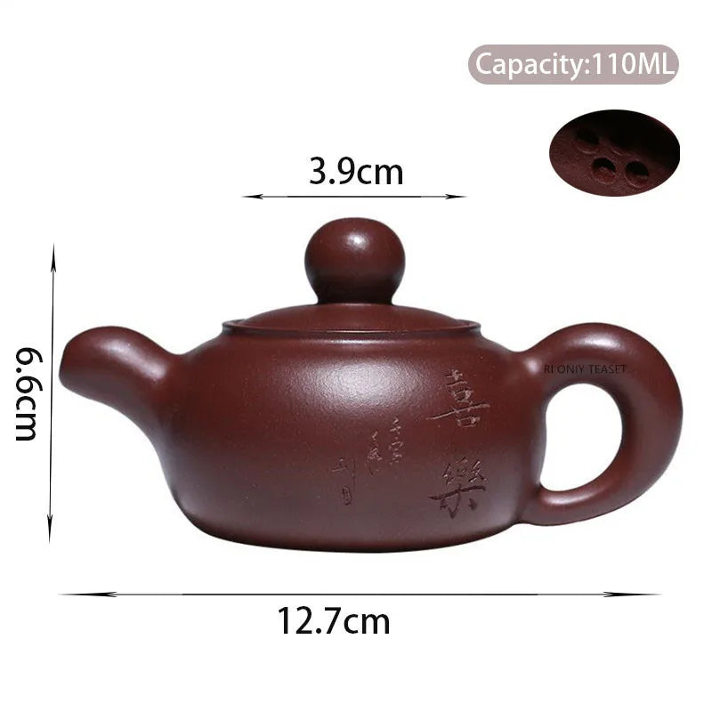 180ml Chinese Yixing Famous Artists Purple Clay Teapots Handmade Tea Pot Raw Ore Grey Section Mud Kettle Zisha Tea Set Teaware