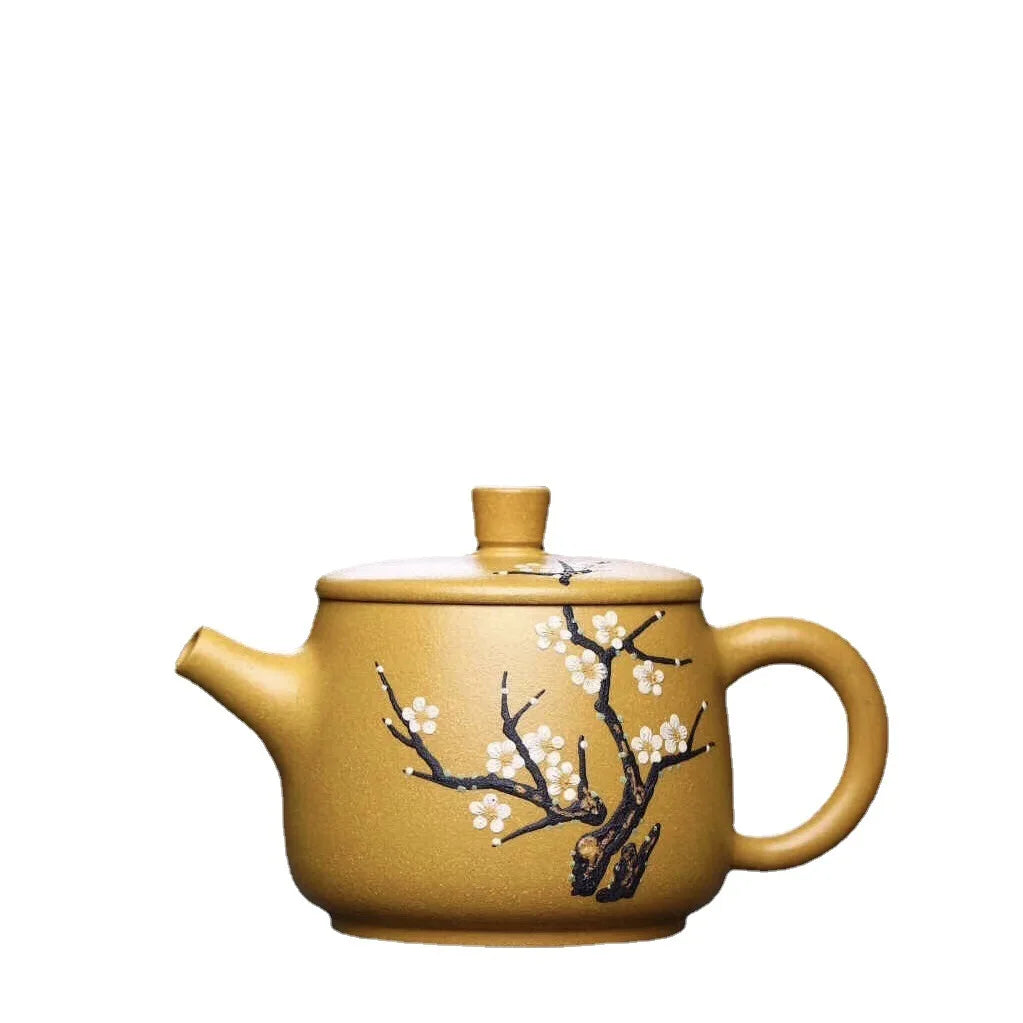 180ml Hand-carved Yixing Purple Clay Teapot Section Mud Stone Scoop Tea Infuser Custom Zisha Tea Set Chinese Tea Accessories
