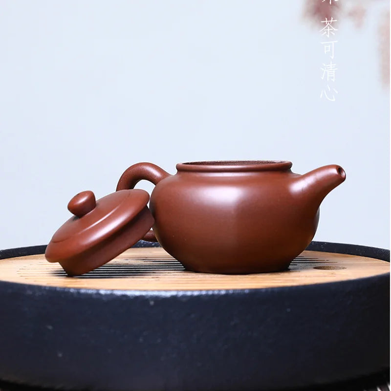 180ml Yixing Zisha Teapot Handmade Teapot Purple Clay Pot Teaware Tea Making Tools Kettle Tea Utensils Home Tea Accessories