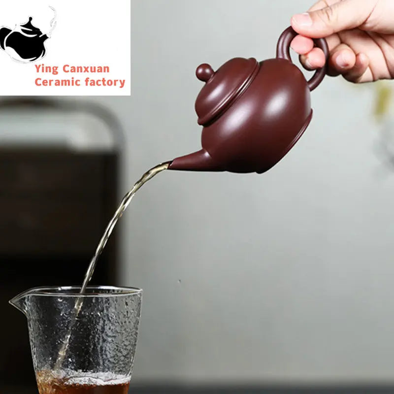 190ml Chinese Yixing Purple Clay Teapot Handmade Zhu Mud Beauty Tea Pot Zisha Filter Tea Maker Customized Teaware Gifts