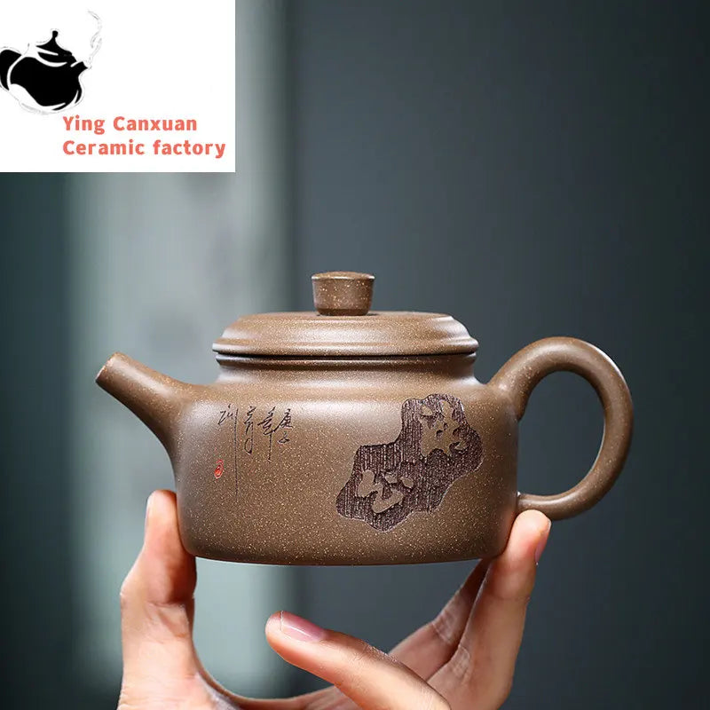 190ml Chinese Yixing Purple Clay Teapots Handmade Raw ore Tea Pot Beauty Kettle Famous Zisha Teaware Tea Ceremony Gifts