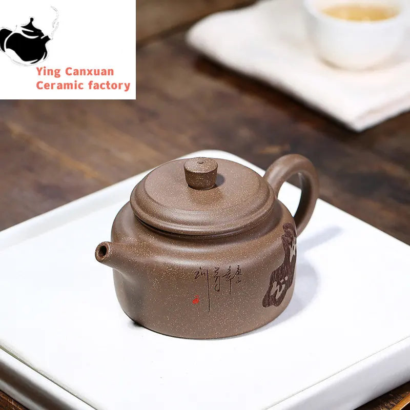 190ml Chinese Yixing Purple Clay Teapots Handmade Raw ore Tea Pot Beauty Kettle Famous Zisha Teaware Tea Ceremony Gifts