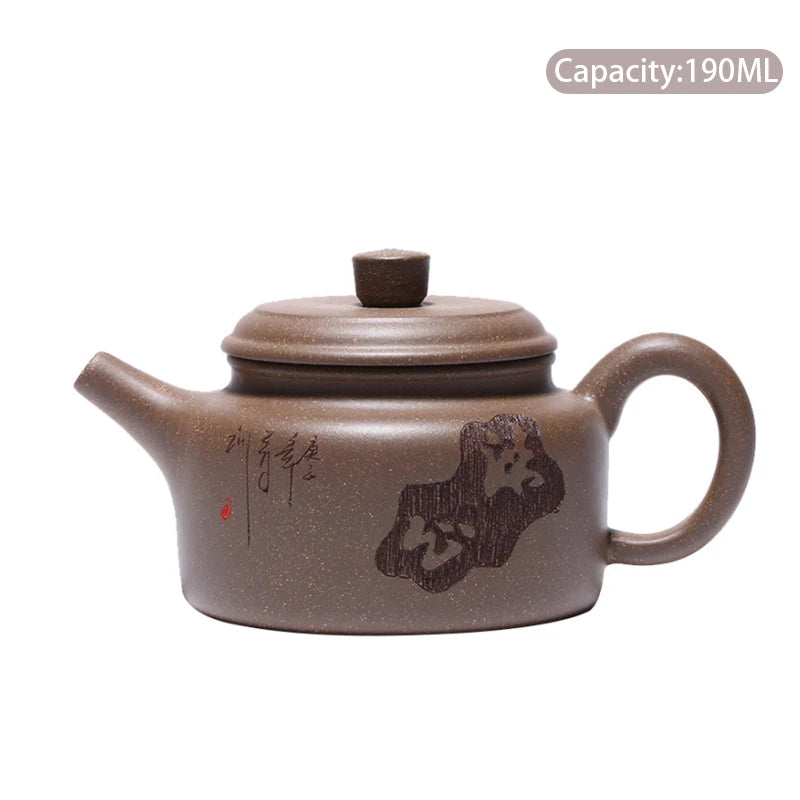 190ml Chinese Yixing Purple Clay Teapots Handmade Raw ore Tea Pot Beauty Kettle Famous Zisha Teaware Tea Ceremony Gifts