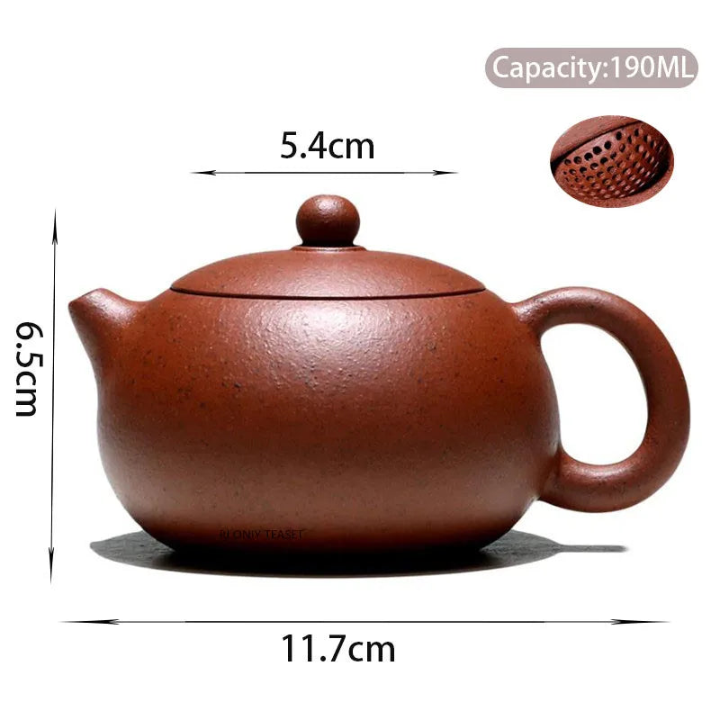 190ml High-end Yixing Purple Clay Teapots Beauty Kettle Ball Hole Filter Famous Handmade Tea Pot Chinese Zisha Tea Set Teaware