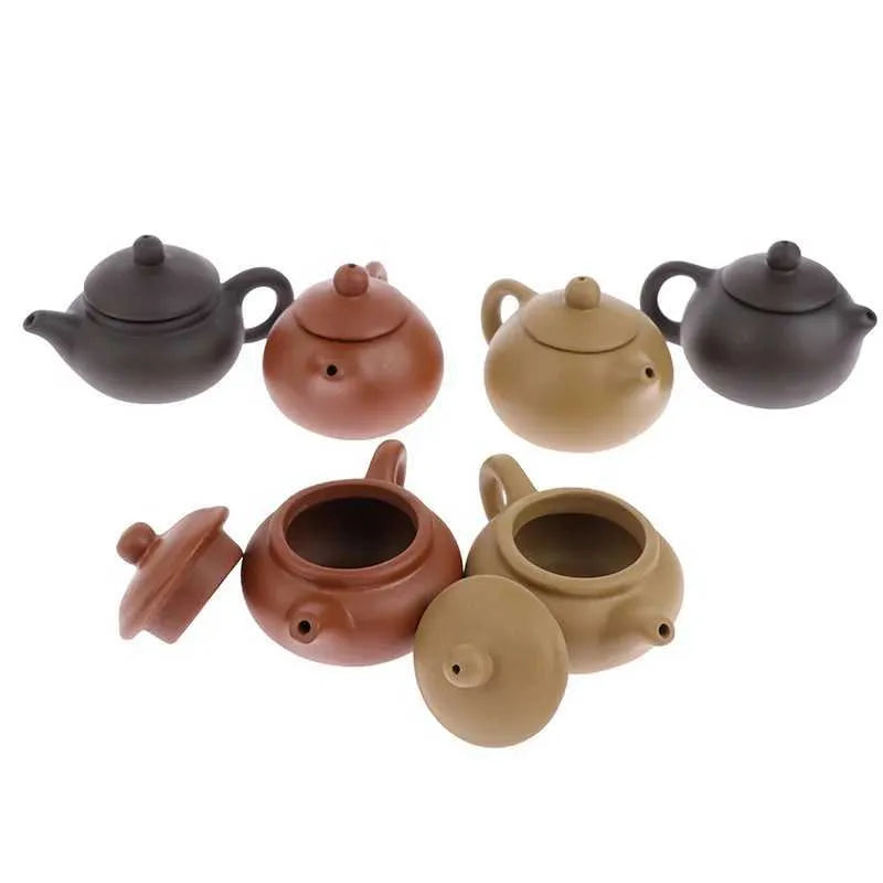 Tea Pets 1Pc Purple Clay Finger Teapot Tea Pet Pocket Tea Set Ornaments Tea Decoration z240723