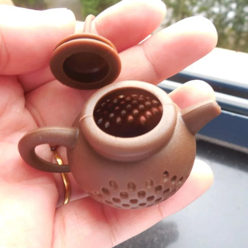 1PC Creative Silicone Teapot-shape Tea Infuser Strainer Tea Bag Leaf Filter Diffuser Teaware Teapot Accessory Kitchen Gadget