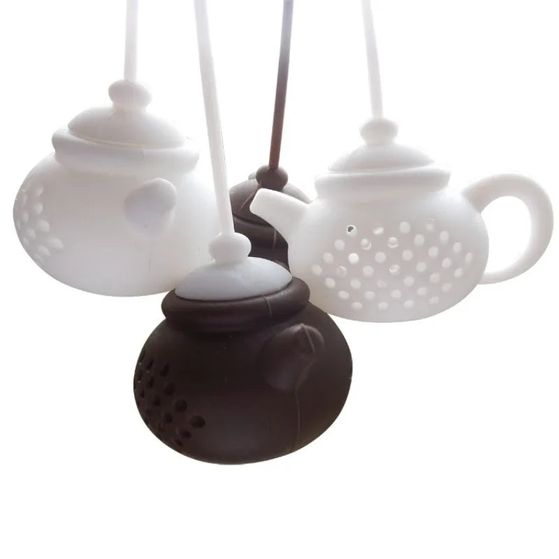 1PC Creative Silicone Teapot-shape Tea Infuser Strainer Tea Bag Leaf Filter Diffuser Teaware Teapot Accessory Kitchen Gadget