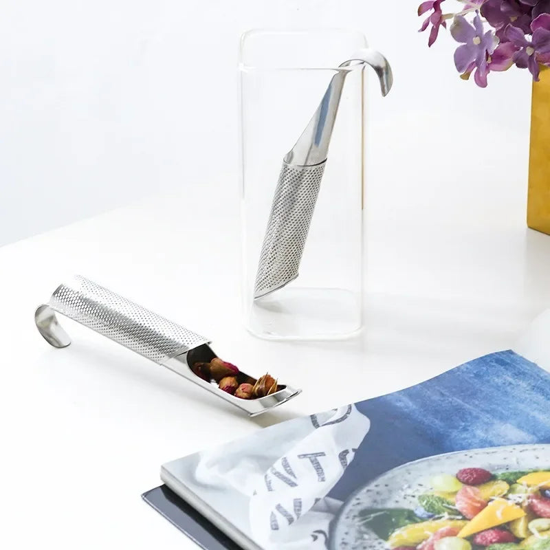 1PC Reusable Stainless Steel Tea Strainer Mesh Infuser Basket Loose Tea Leaf Infusers Herb Filter for Mug Teapot Teaware