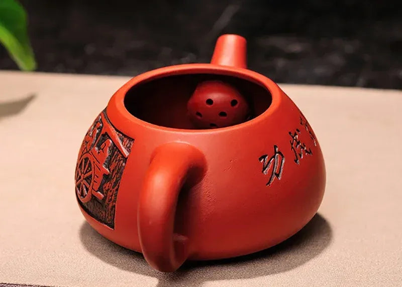 330ml Purple Clay Kung Fu Teapot Yixing Kettle Clay Pot for Tea Teapots Puer Tea Pot and Cup Set Samovar Coffeeware Teaware Pots
