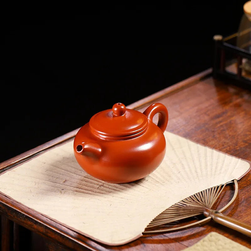 200cc Hand Made Purple Sand Zisha Tea Pot Set Ladle Raw Ore Old Clay Handmade Teapot Tea Brewing Tea Ceremony