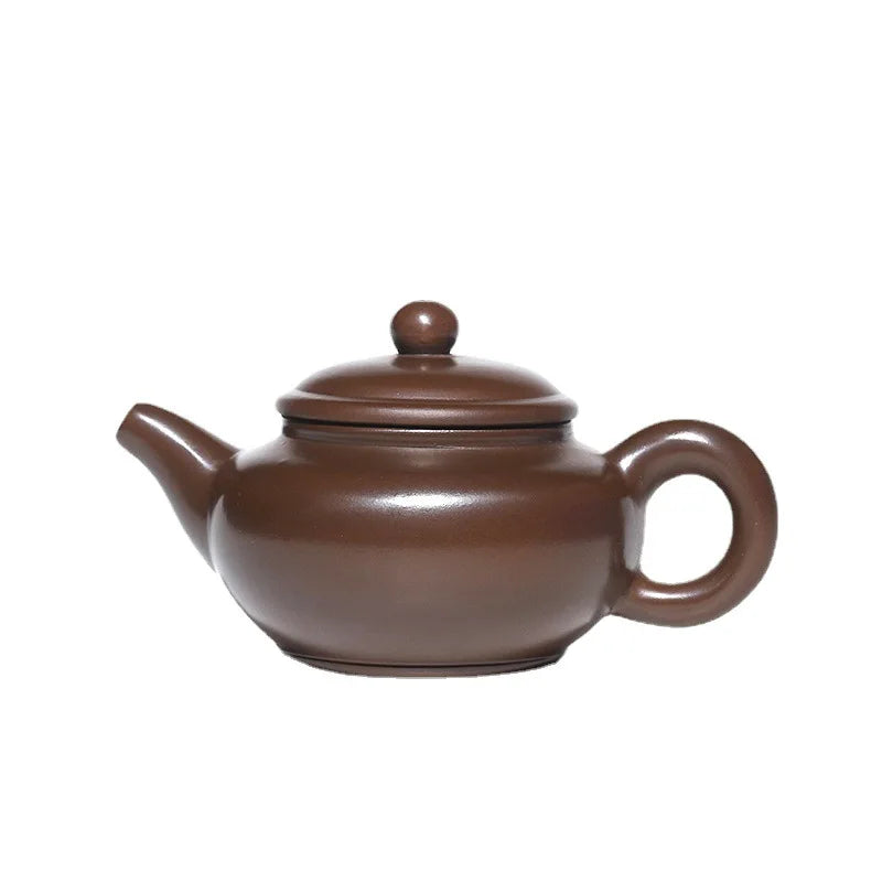 200cc Hand Made Purple Sand Zisha Tea Pot Set Ladle Raw Ore Old Clay Handmade Teapot Tea Brewing Tea Ceremony
