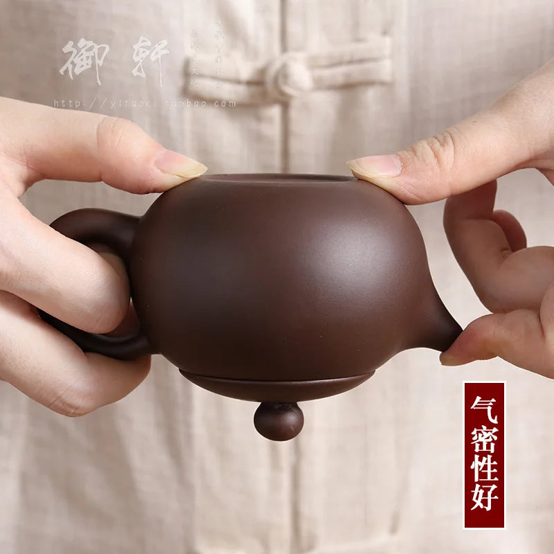 200cc Yixing Purple Clay Teapot Sets 5pcs Ceramic Kungfu Tea Set 1 Teapot 4 Cups Handmade Zisha Tea Pot Xishi Bubble Filter Pot