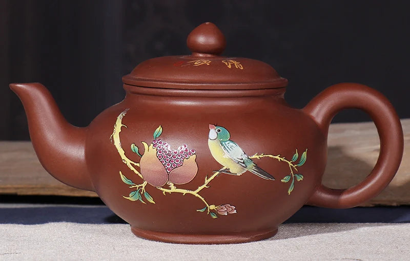 200ml&300ml Hand Painted Yixing teapot handmade Purple clay Green tea pot Kung Fu Zisha teapot tea set