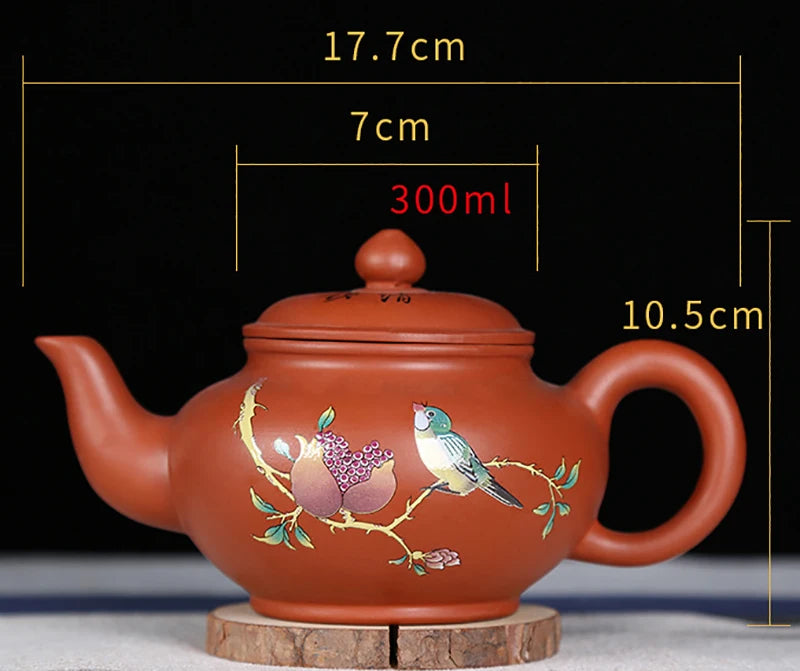 200ml&300ml Hand Painted Yixing teapot handmade Purple clay Green tea pot Kung Fu Zisha teapot tea set