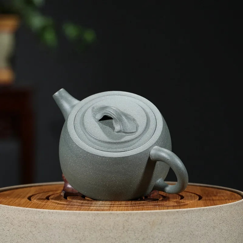 210ml Ceramic Teapot Raw Ore Purple Clay Teapot Yixing Zisha Tea Pot Free Shipping Gren Mud Ceover Well Bar Teapot