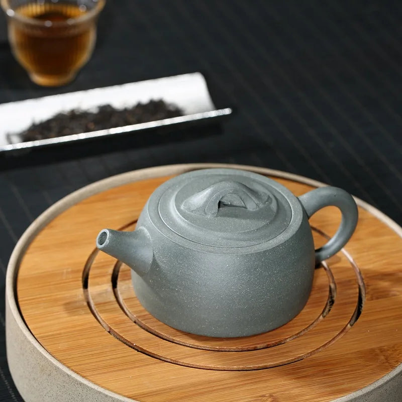 210ml Ceramic Teapot Raw Ore Purple Clay Teapot Yixing Zisha Tea Pot Free Shipping Gren Mud Ceover Well Bar Teapot