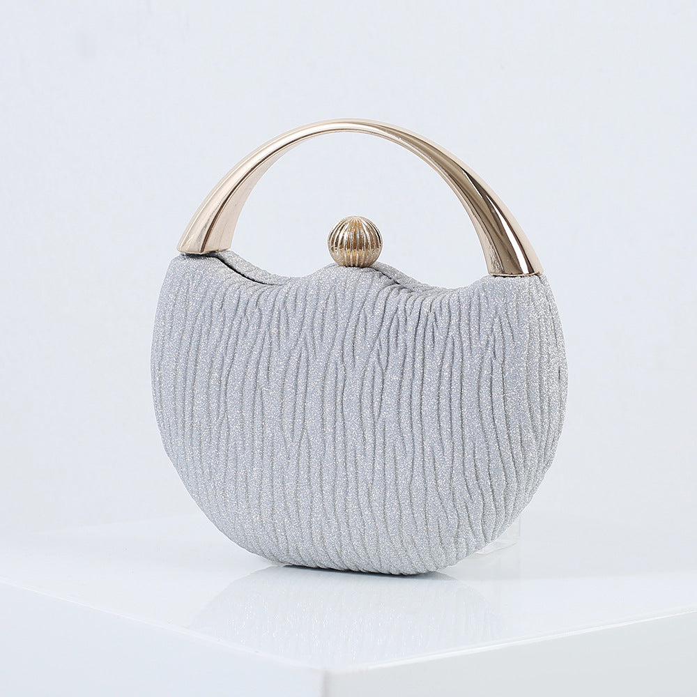 Chic Vintage Glitter Arc Evening Bag for Women, A Beaded Top-Handle Banquet Purse Perfect for Weddings Parties & Formal Dresses