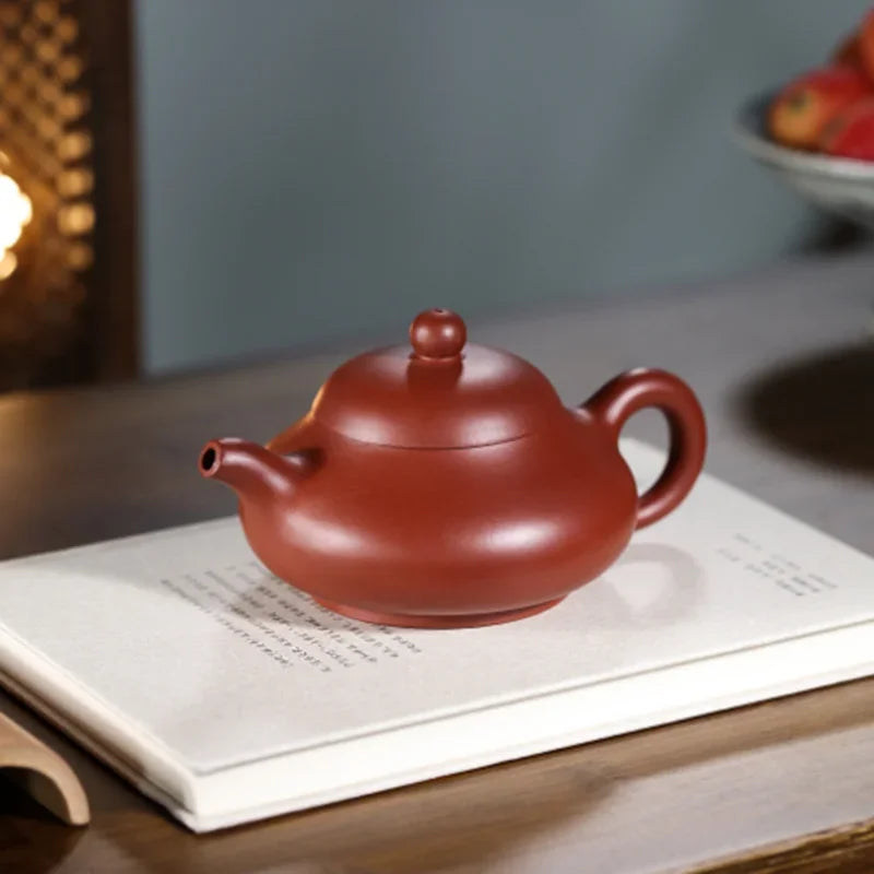 220ML Yixing Purple Clay Teapot Real Handmade Zisha Kettle Puer Tea Set Kung Fu Zisha Teaware