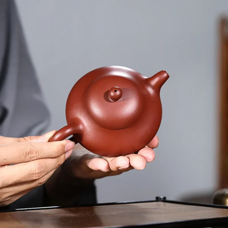 220ML Yixing Purple Clay Teapot Real Handmade Zisha Kettle Puer Tea Set Kung Fu Zisha Teaware