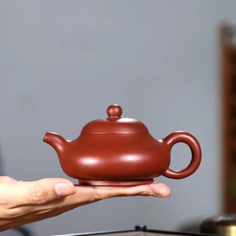 220ML Yixing Purple Clay Teapot Real Handmade Zisha Kettle Puer Tea Set Kung Fu Zisha Teaware