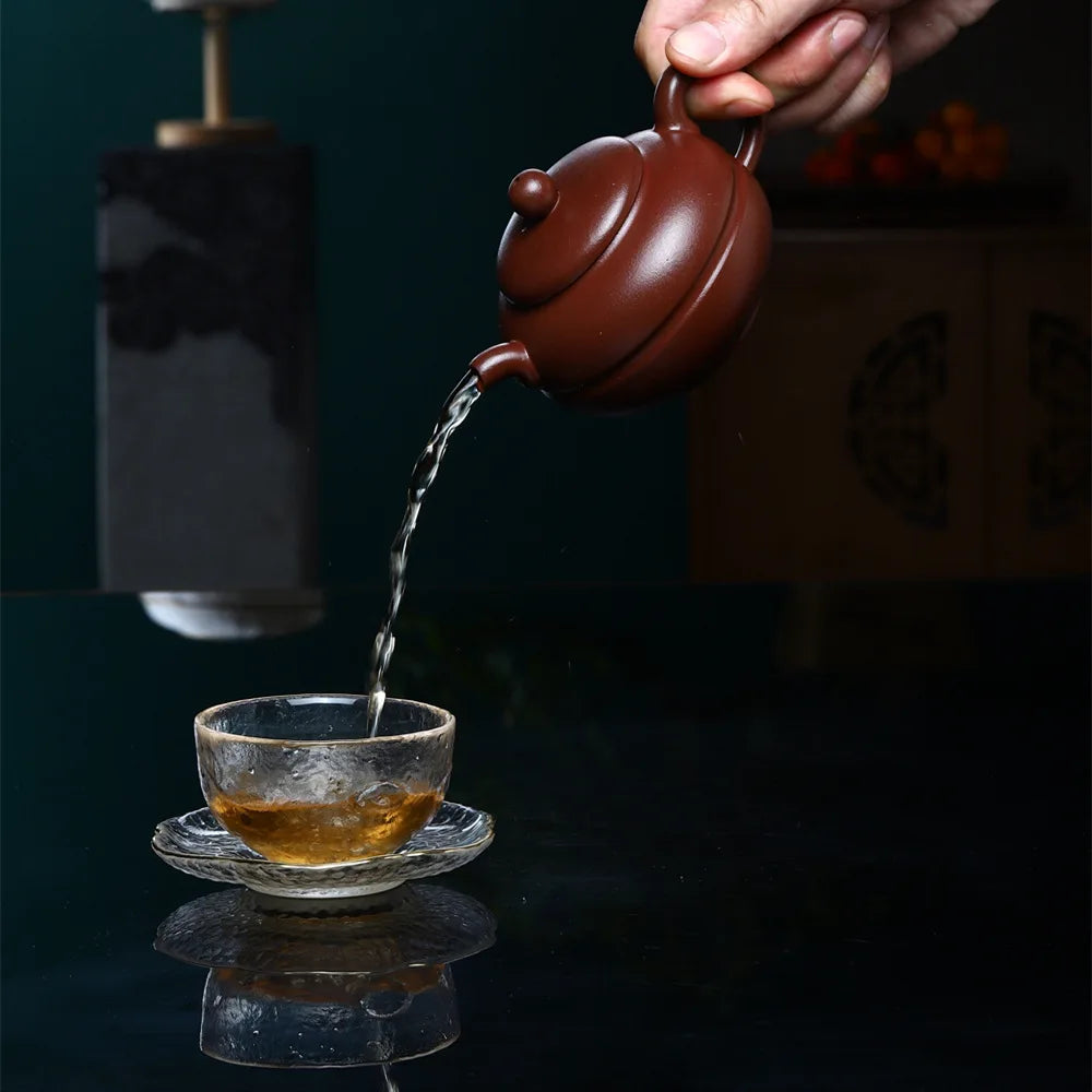 220ML Yixing Red Clay Teapot Kettle Archaize Teaware Puer Tea Ceremony Supplies Drinkware