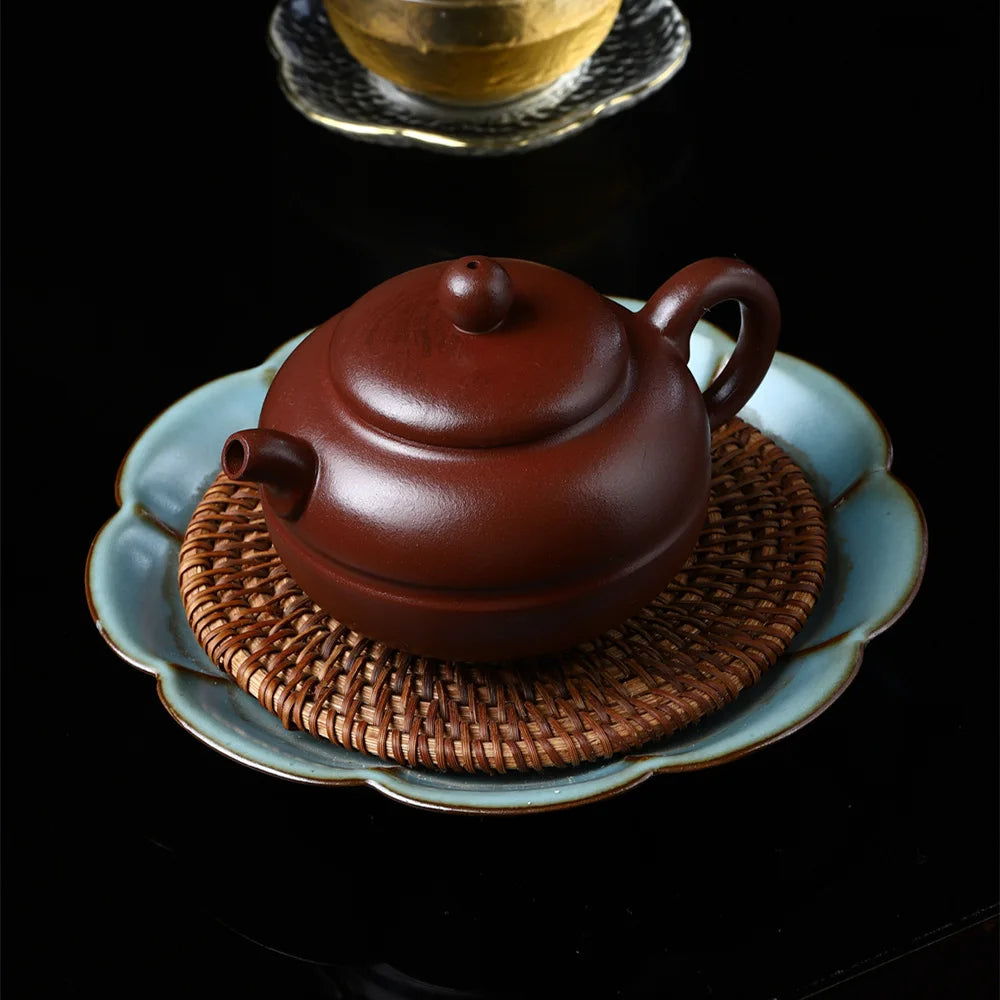 220ML Yixing Red Clay Teapot Kettle Archaize Teaware Puer Tea Ceremony Supplies Drinkware