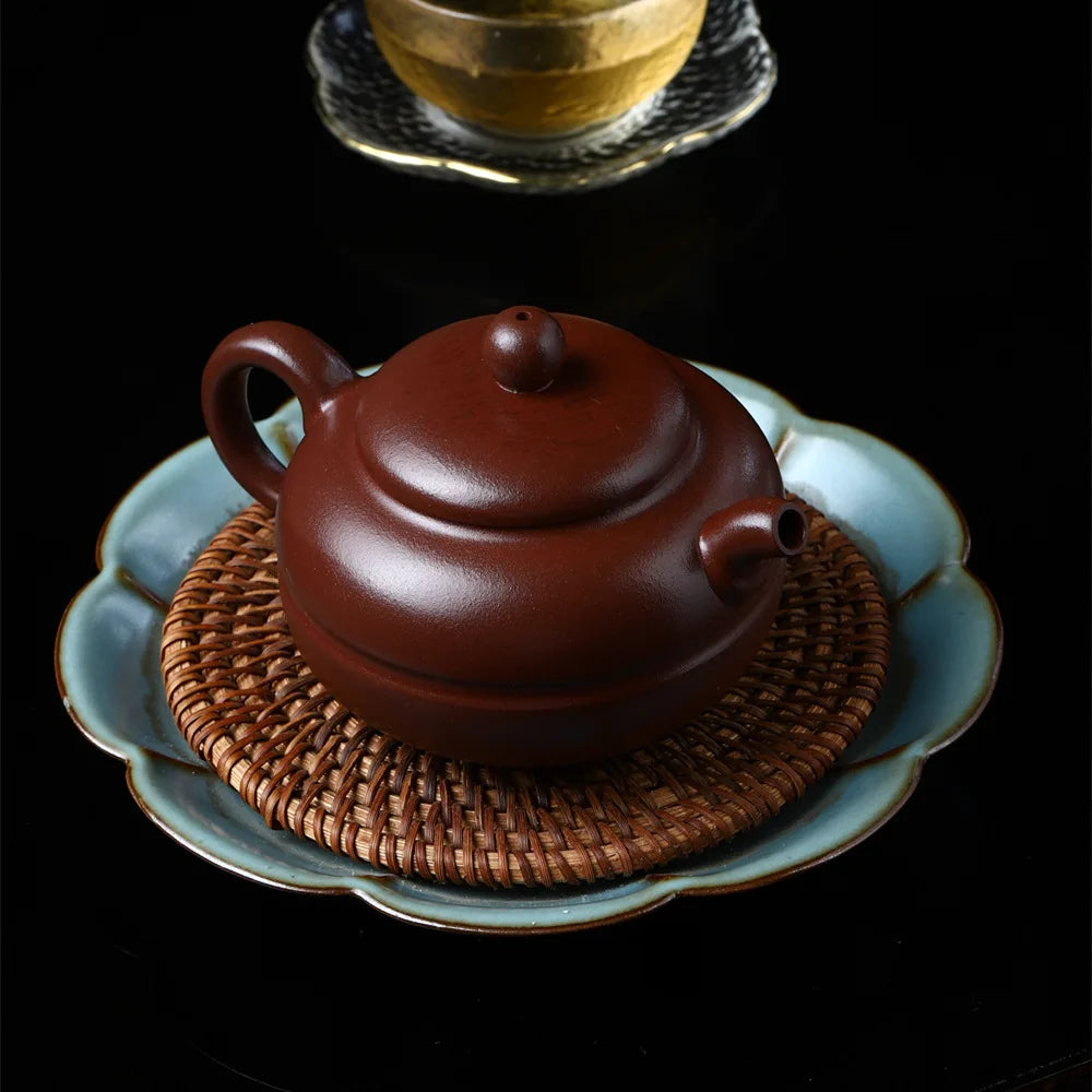 220ML Yixing Red Clay Teapot Kettle Archaize Teaware Puer Tea Ceremony Supplies Drinkware