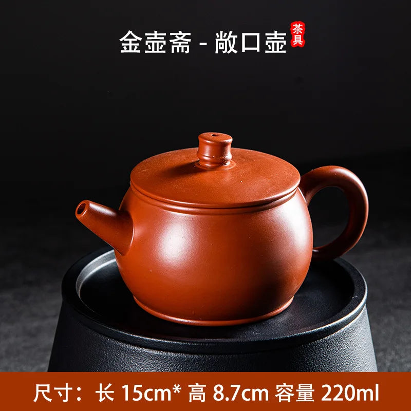 220ml Chinese Yixing Purple Clay Tea Pot Home Dahongpao Customized Teaware Handmade Xishi Teapot Kettle Tea Ceremony