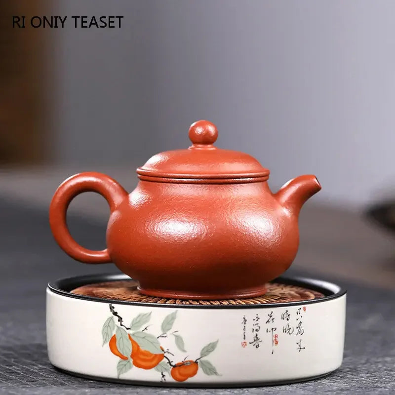 220ml Chinese Yixing Purple Clay Teapots Raw Ore Beauty Kettle Famous Artists Handmade Tea Pot Teaware Authentic Zisha Tea Set