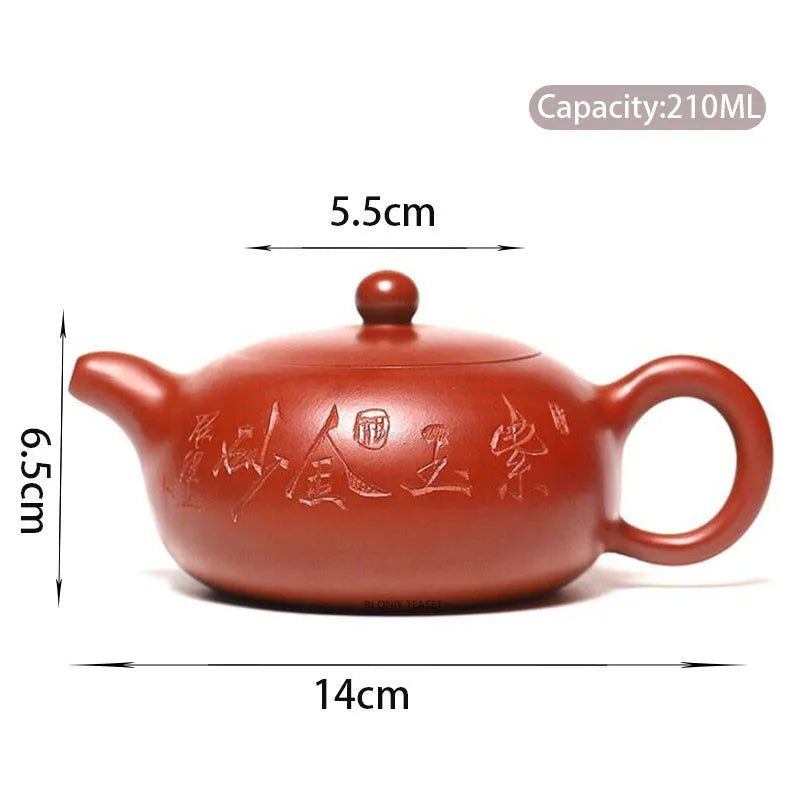 220ml Yixing Famous Purple Clay Teapots Handmade Tea Pot Raw Ore Green Mud Beauty Kettle Chinese Zisha Tea Set Teaware Gifts