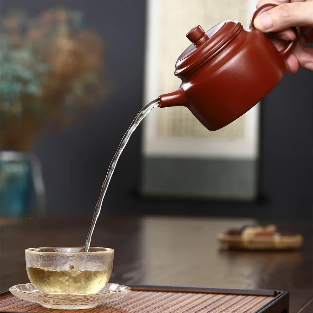 230CC Yixing Purple Clay Teapot Chinese Kettle Handmade Kung Fu Zisha Tea Set Puer Teaware