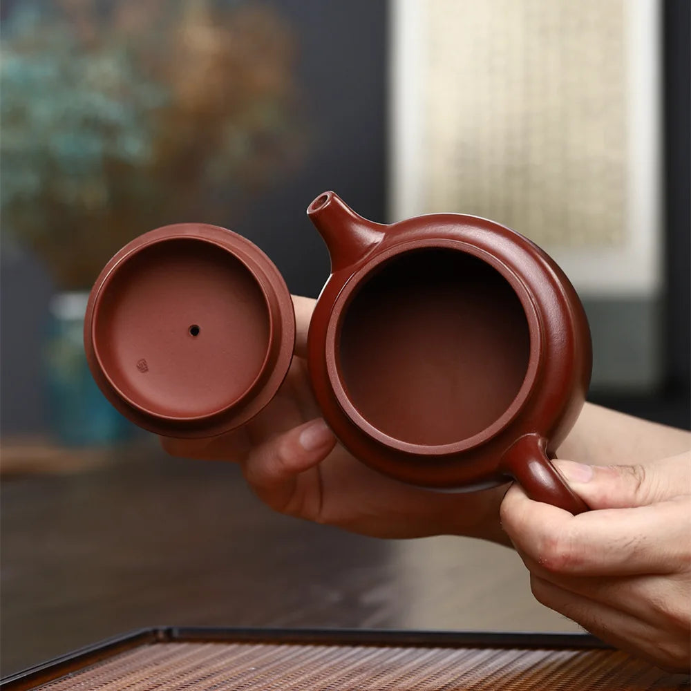 230CC Yixing Purple Clay Teapot Chinese Kettle Handmade Kung Fu Zisha Tea Set Puer Teaware