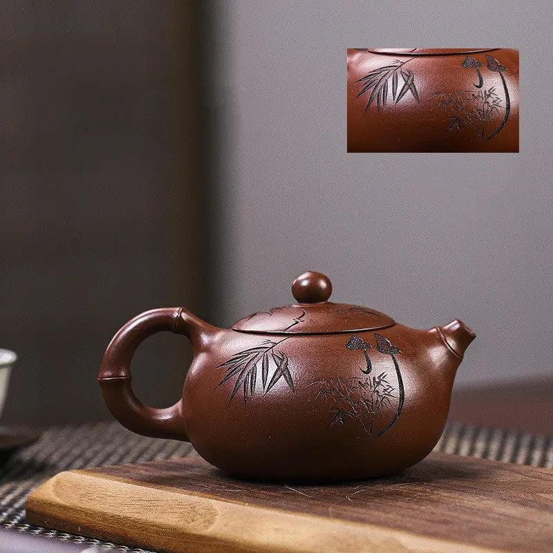 230ML Yixing Raw Ore Purple Clay Teapot Handmade Dahongpao Xishi Tea Pot Home Zisha Teaware Classic Beauty Filter Tea Kettle