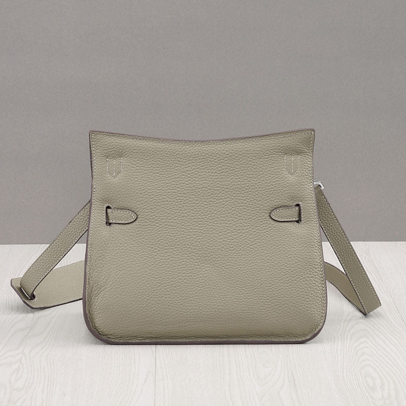 New Fall/Winter Pebbled Leather Birkin-Inspired Tote Bag for Women, Turn-Lock Top-Layer Cowhide Shoulder Crossbody Handbag with Light Luxury Fashionable Design