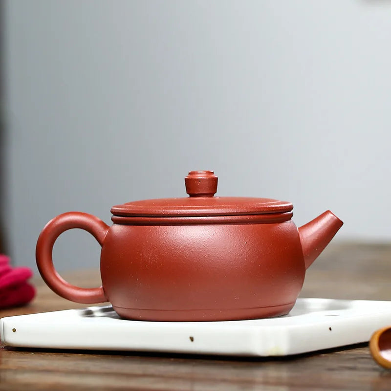 240cc Yixing Clay Teapot Elephant  Lid Household Kung Fu Teaware Ceramic Kettle Raw Ore Teapots Tea Ceremony Supplies