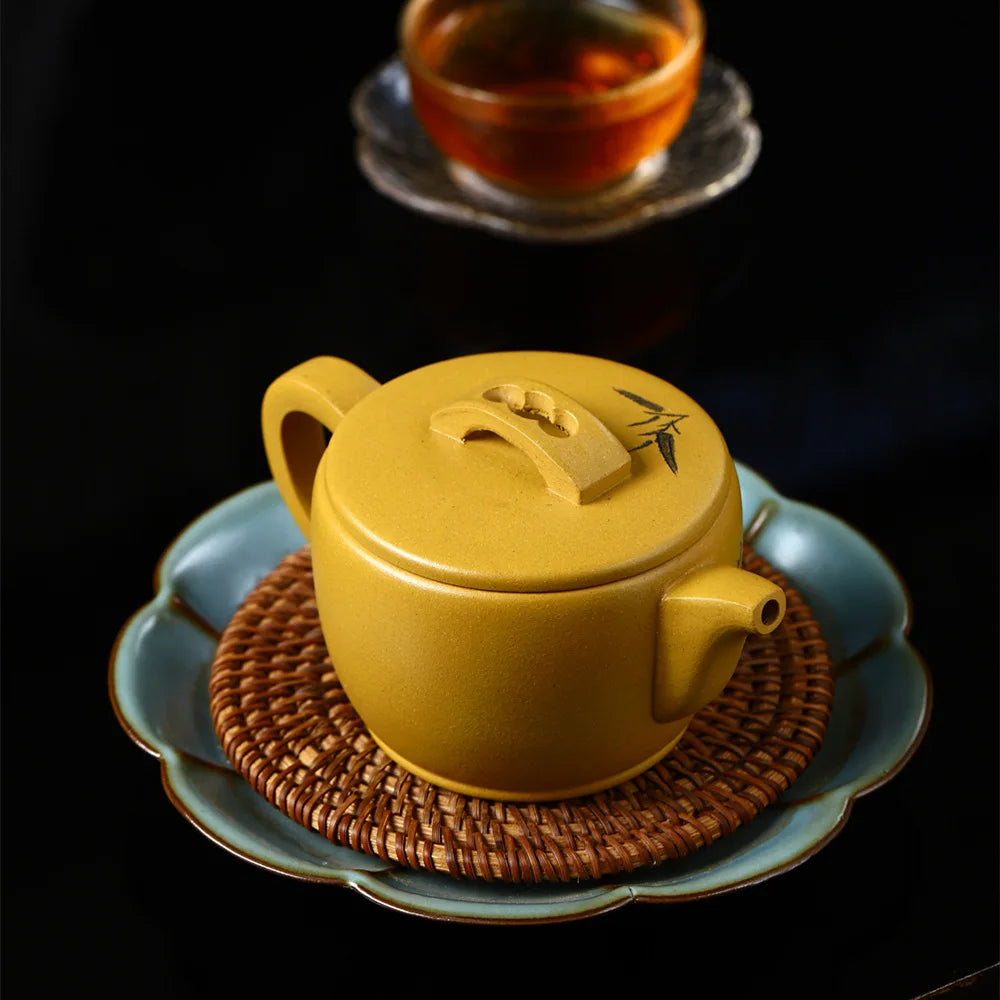 240cc Yixing Pumpkin Tea Pot Purple Clay Teapots Handmade Zisha Tea Set Authentic Teaware