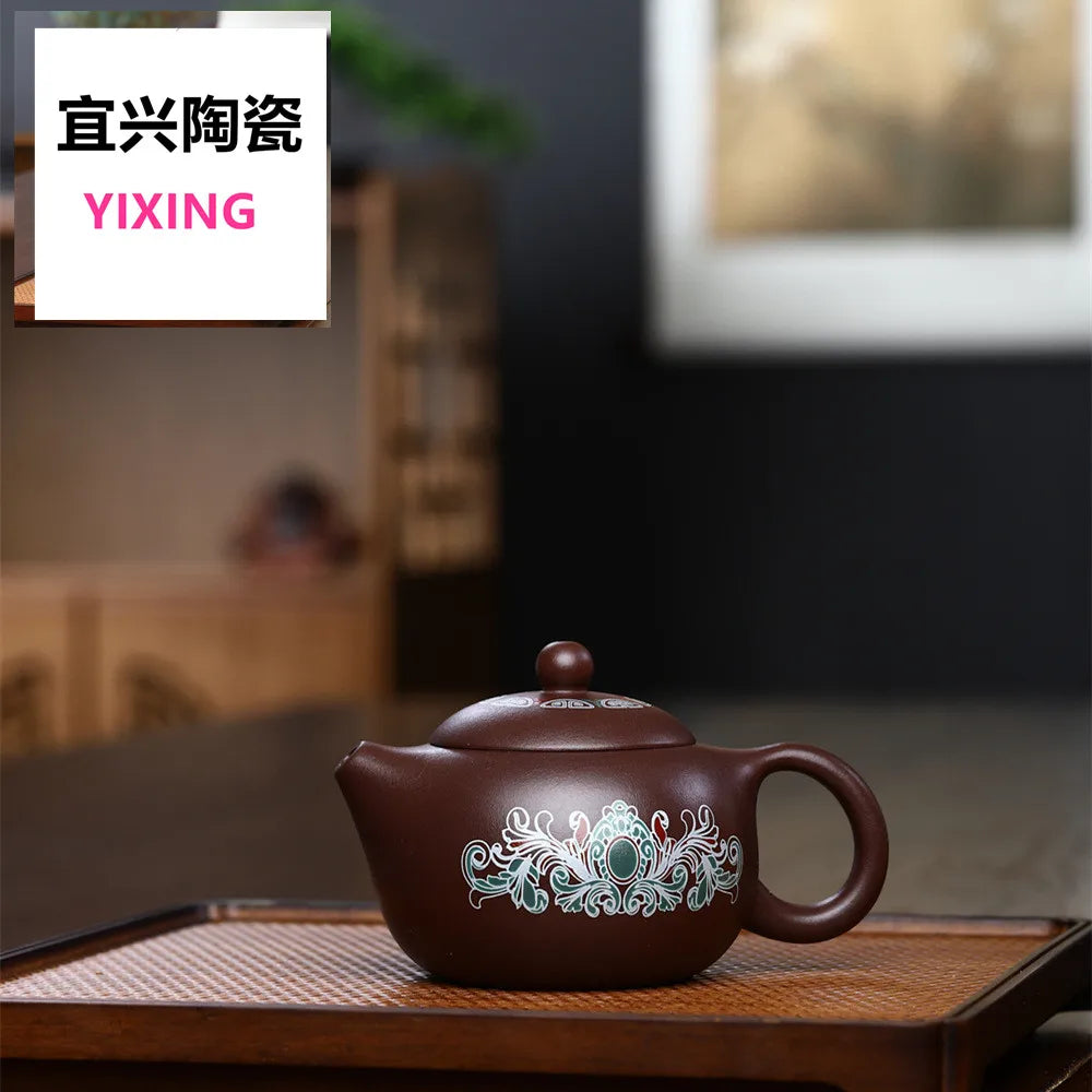 240cc Yixing Purple Clay Teapot Chinese Famous Handmade Xishi Tea Pot Authentic Zisha Tea Set Kung Fu Teaware Kettle