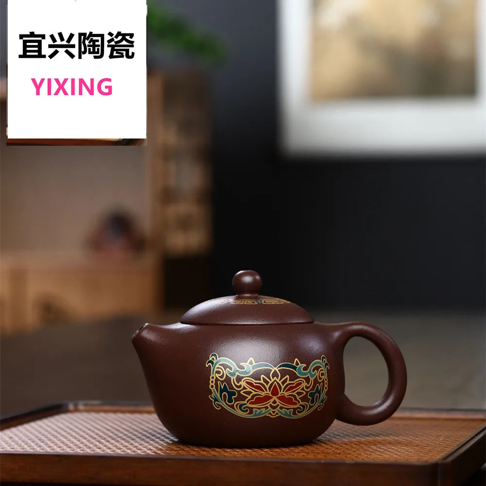 240cc Yixing Purple Clay Teapot Chinese Famous Handmade Xishi Tea Pot Authentic Zisha Tea Set Kung Fu Teaware Kettle