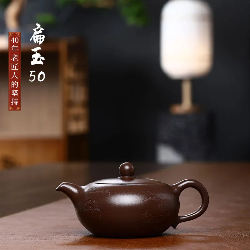 240ml Chinese Yixing Purple Clay Teapots Beauty Kettle Small Capacity Famous Handmade Tea Pot Raw Ore Zisha Tea Set Teaware