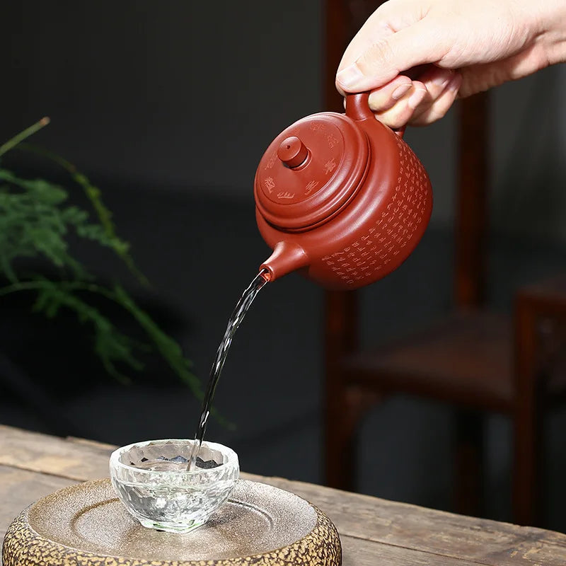 240ml Raw Ore Dahongpao Dragon Egg Teapot Chinese Yixing Handmade Tea Kettle Purple Clay Filter Beauty Tea Pot Tea Sets