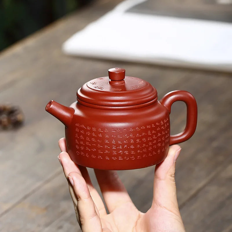 240ml Raw Ore Dahongpao Dragon Egg Teapot Chinese Yixing Handmade Tea Kettle Purple Clay Filter Beauty Tea Pot Tea Sets