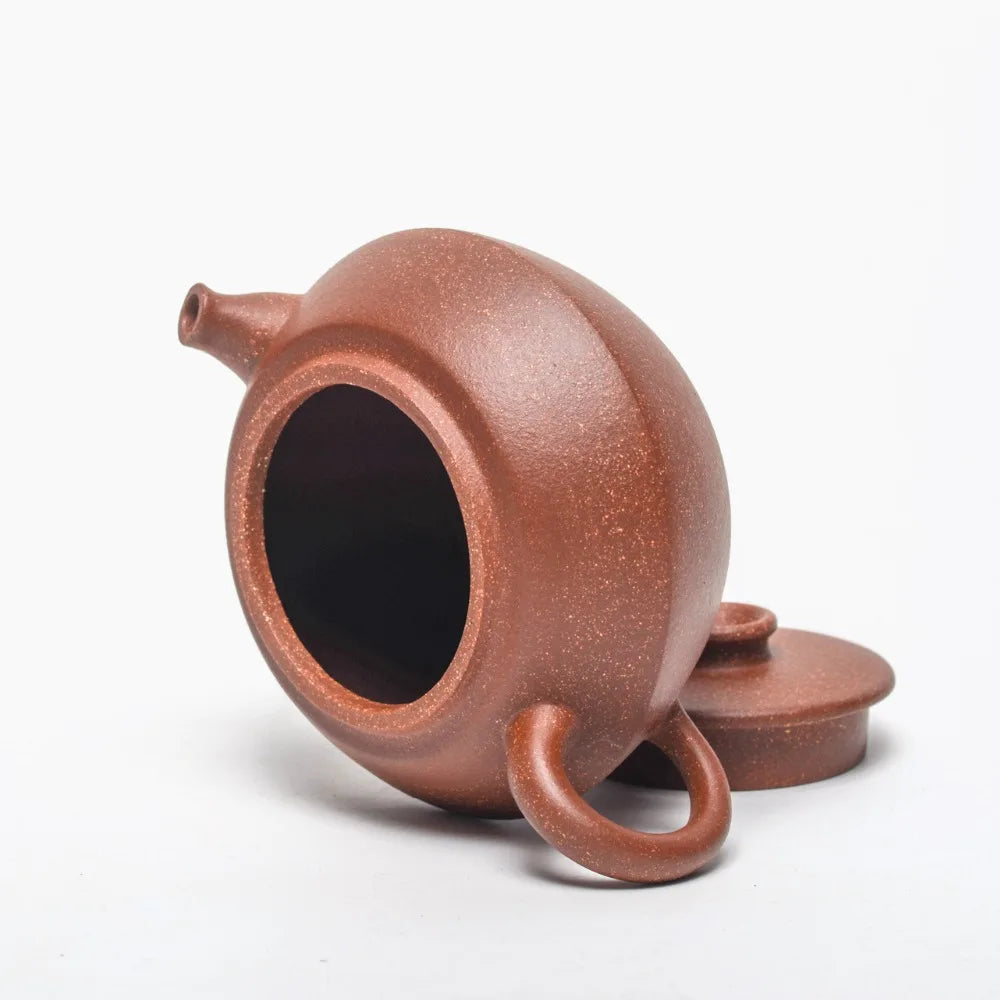 240ml Yixing Pottery Teapot Original Mine Famous Hand-made Round Button Pot Teapot Kungfu Tea Set Tea Set Gift Box Set Teaware