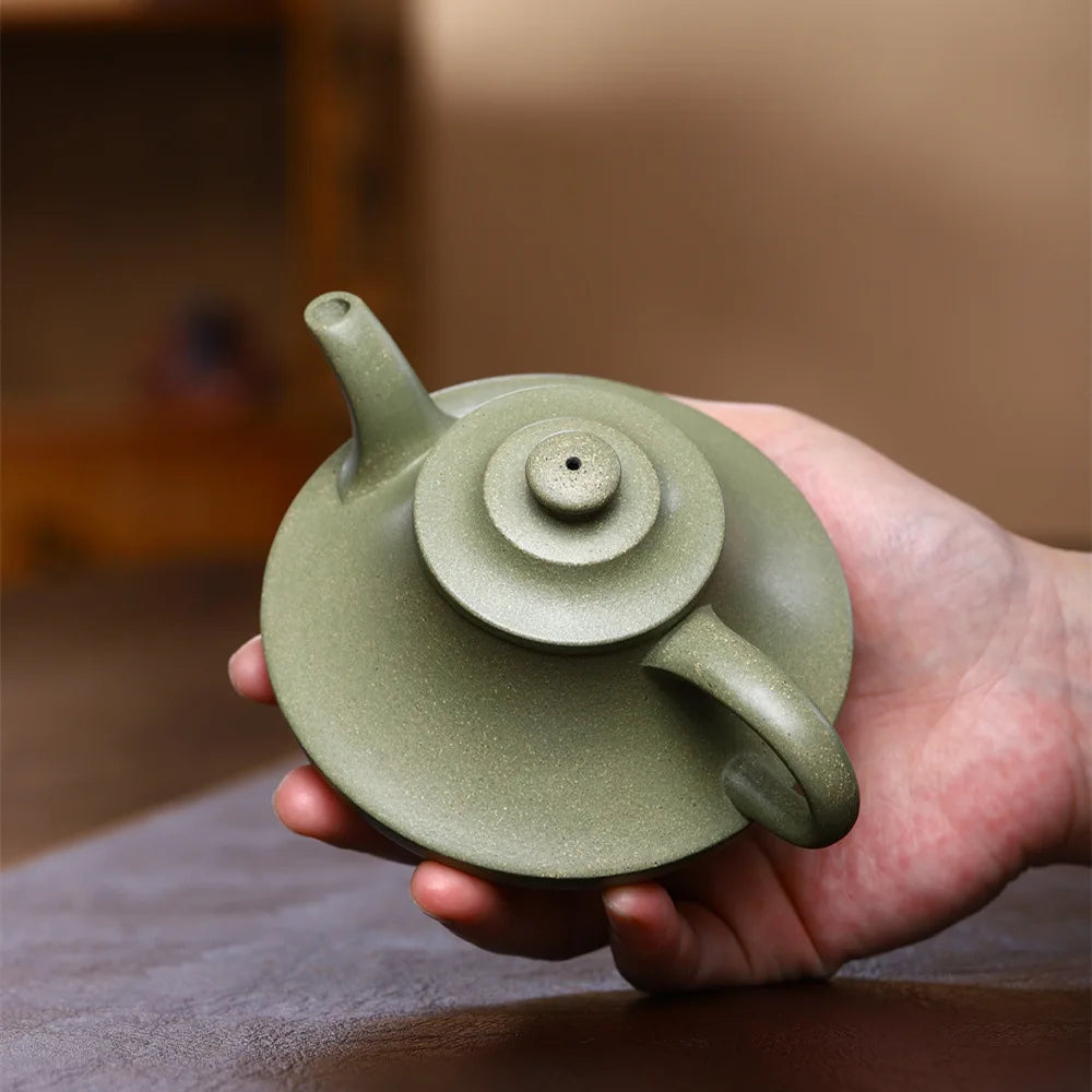 245CC Real Handmade Boutique Green Kettle Yixing Purple Clay Teapot Puer Tea Set Kung Fu Zisha Teaware Tea Pot