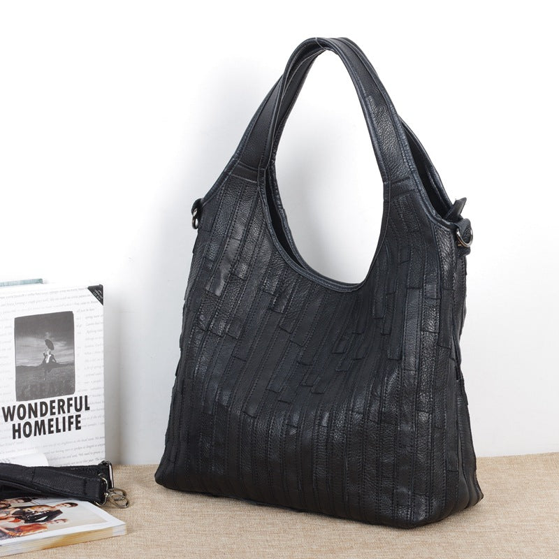 Genuine Cowhide Snakeskin Tote Handbag for Women, Designer Casual Shoulder Crossbody Purse, Trendy Leather Bag for Ladies