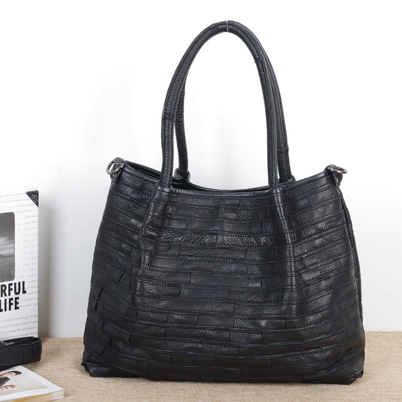 Genuine Cowhide Snakeskin Color Block Patchwork Handbag for Women, Handmade Large Capacity Crossbody Shoulder Tote Purse, Designer Leather Bag for Ladies