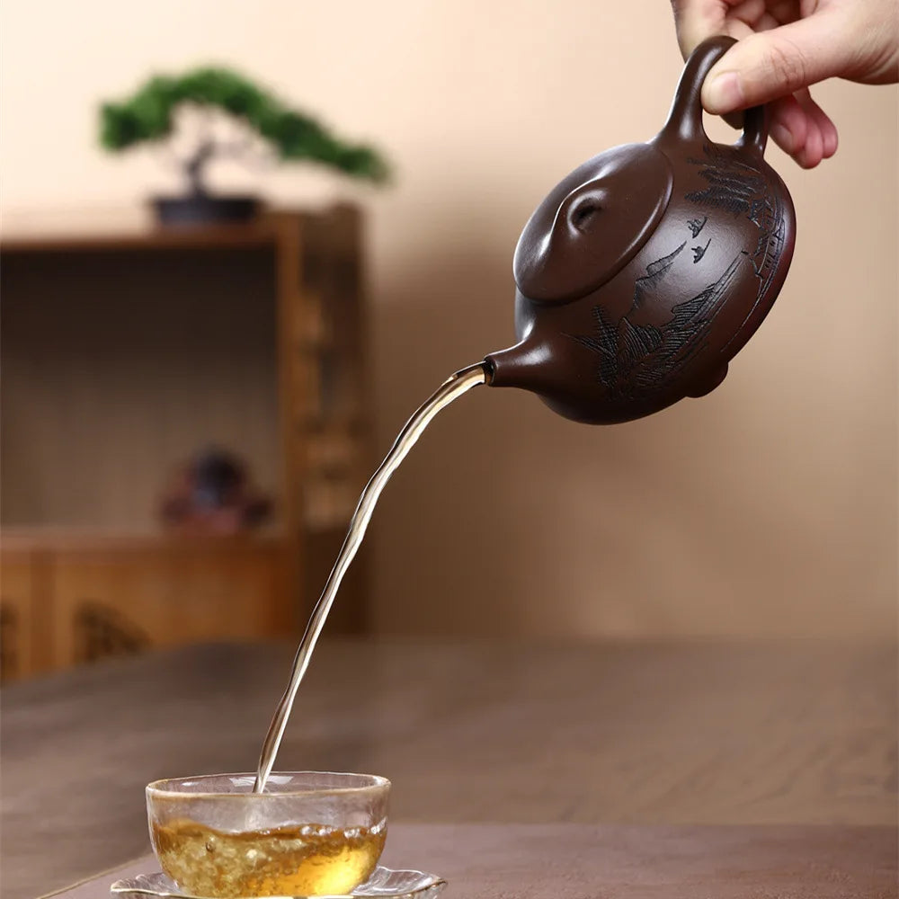 250ml Boutique Yixing Purple Clay Tea Pot Master Handmade Beauty Teapot Tradition Zisha Filter Teaware Customized Tea Infuser