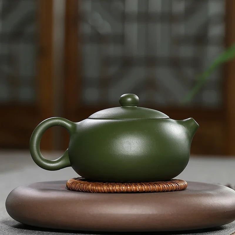 260CC Real Handmade Boutique Green Kettle Yixing Purple Clay Teapot Puer Tea Set Kung Fu shixi Zisha Teaware Tea Pot