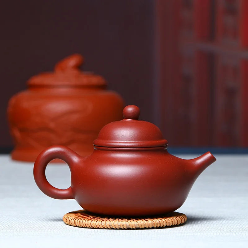260cc Chinese Yixing Purple Clay Tea Pot Home Dahongpao Customized Teaware Handmade Xishi Teapot Kettle Tea Ceremony